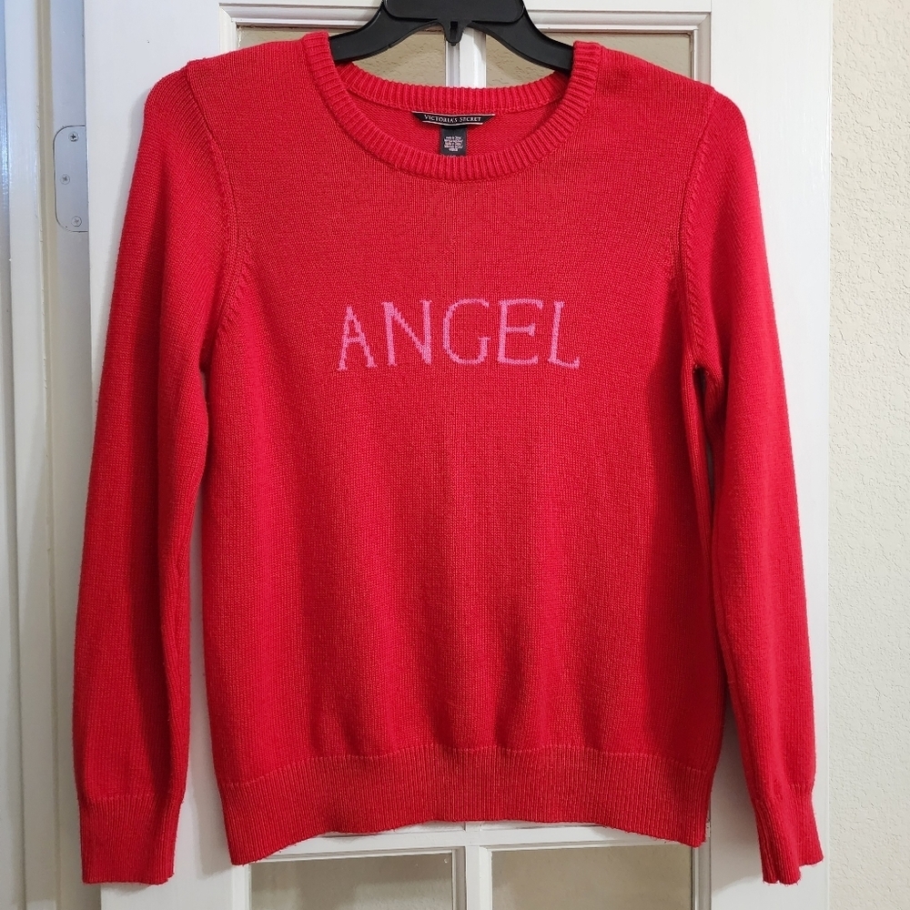 Victoria’s Secret Angel Red Sweater Cashmere Blend Crewneck Large